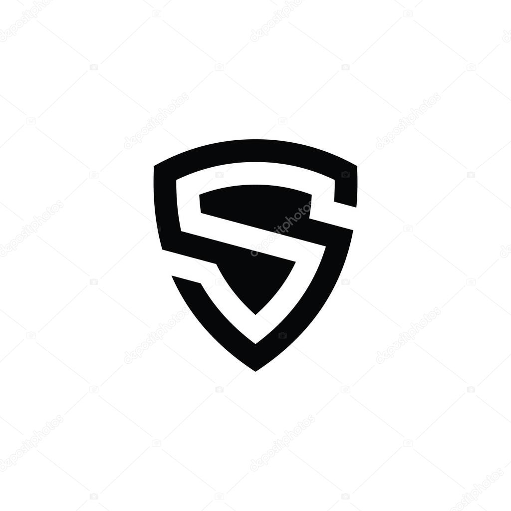 Letter S security logo technology for your company, shield logo for security data.