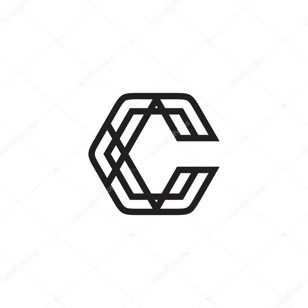 Initial letter C vector logo design concept.