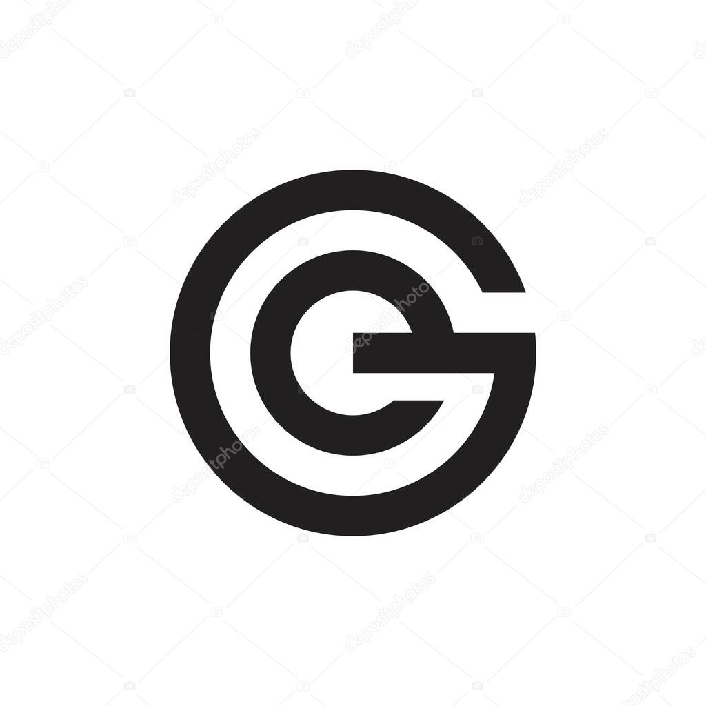 GE or EG initial letter logo design vector