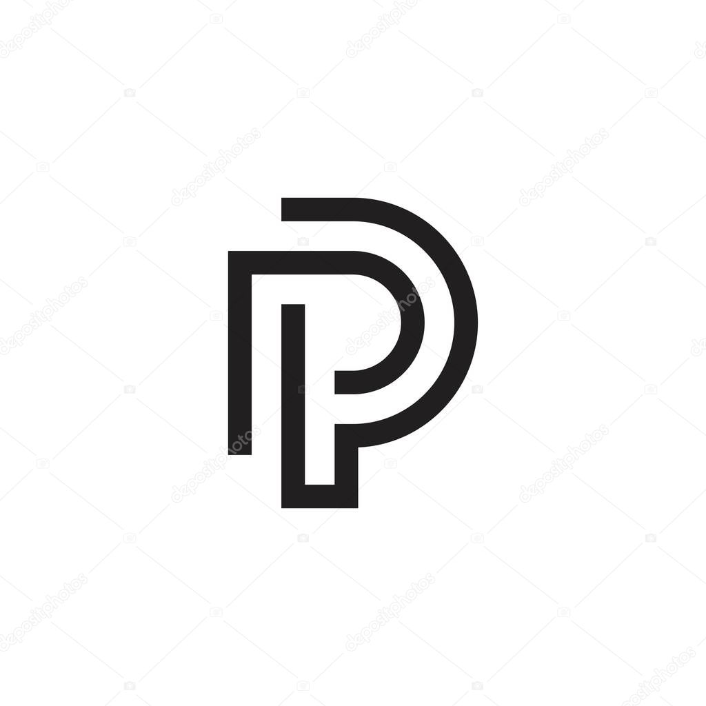 PP or P initial letter logo design vector.