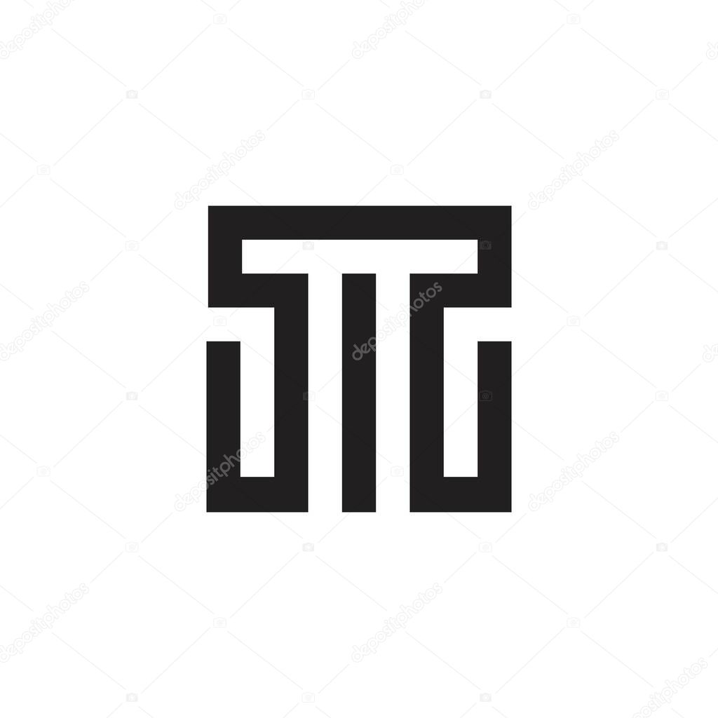 T or TT initial letter logo design vector.