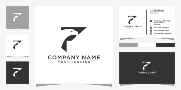 Anfangsbuchstabe Mit Designvektor Des Falcon Logos — Stockvektor