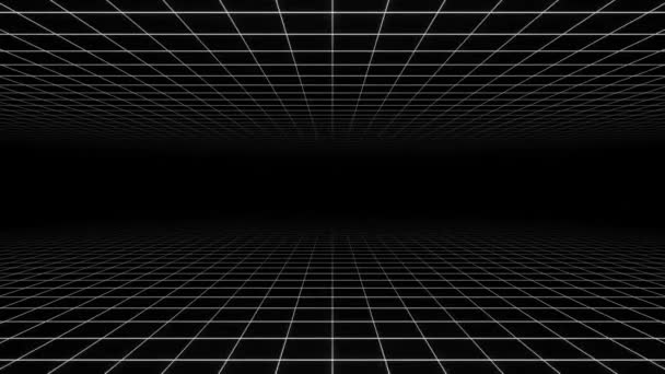 Abstract Lines Grid Background Loop Black — Wideo stockowe