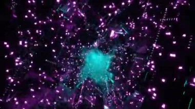 A beautiful looping background of a mysterious city . A cool VJ clip!