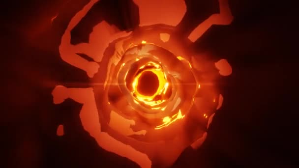 Abstract Fire Whirl Background Loop Animation Flame Hell Sun — Stockvideo