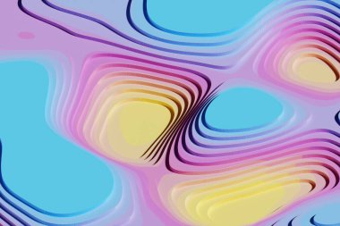 3D rendered gradient platforms in soft pastel colors Composition of geometric shapes with empty space to show product design. Minimalistic banner background.