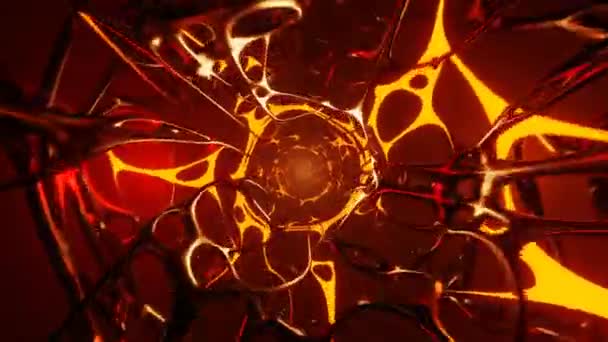 Organic Fire Flame Loop Animation Abstract Background Looped Tunel Hell — Wideo stockowe