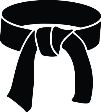 Black Belt Training Martial Arts Defense Vector. Vector illustration