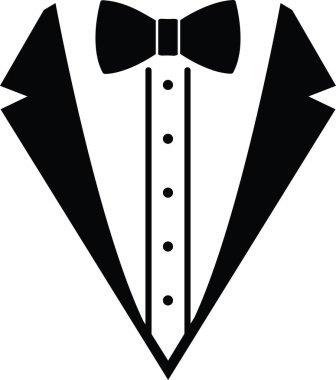 Bow Tie Suit Bowtie Tuxedo Vector Fancy . Vector illustration