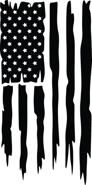 Usa Distressed American Flag America Vertical Vector Illustration — Image vectorielle