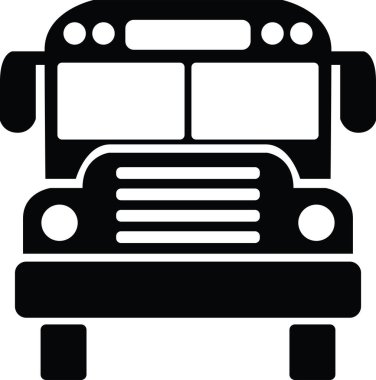 School Bus Transport School Student Icon Vector . Vector illustration