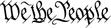 We the People Preamble The Constitution USA. Vector illustration