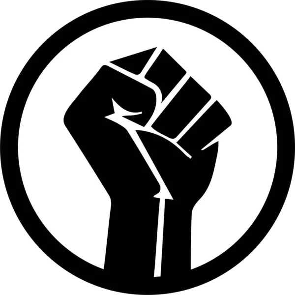 Black Lives Matter Fist Icon Protest Power Civil Right Humanity — Image vectorielle