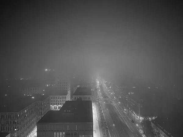 Мюнхен Вночі Туман Зверху — стокове фото