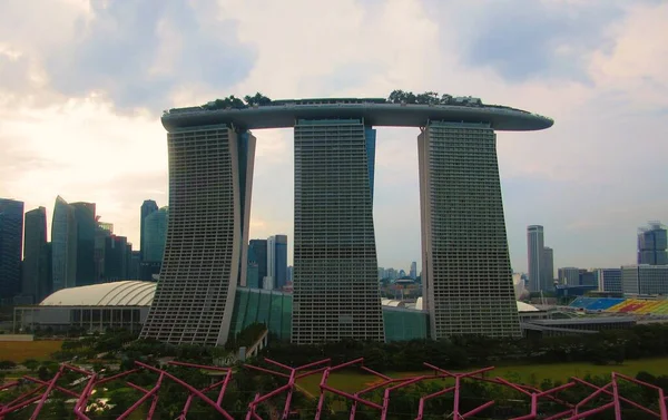 Marina Bay Sands Singapore 2016 Hotel Resort Belongs Amongst Top — ストック写真