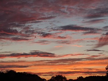 A gorgeous sunset on a summer evening. 