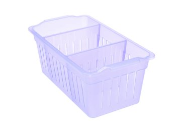 Beyaz arka planda izole edilmiş baharatlar için plastik kaplar. Mutfak için plastik konteynır..