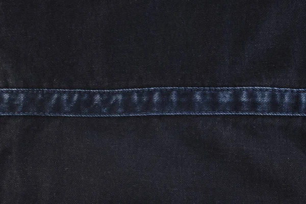 Textura Clássico Tecido Ganga Preta Fundo Calça Escura Com Costuras — Fotografia de Stock