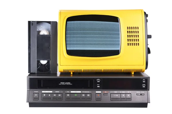 Auf Einem Videorecorder Aus Den 1980Er 1990Er 2000Er Jahren Steht — Stockfoto