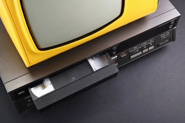 베를린 2020 노란색 빈티지 필립스 Vr6460 Vcr 1985 년부터 1980 — 스톡 사진