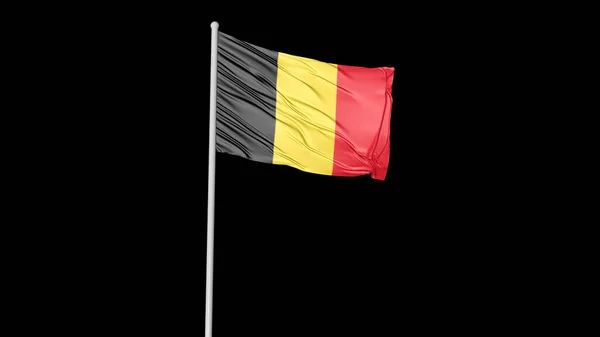 Belgium National Flag Flying Image — Stok fotoğraf