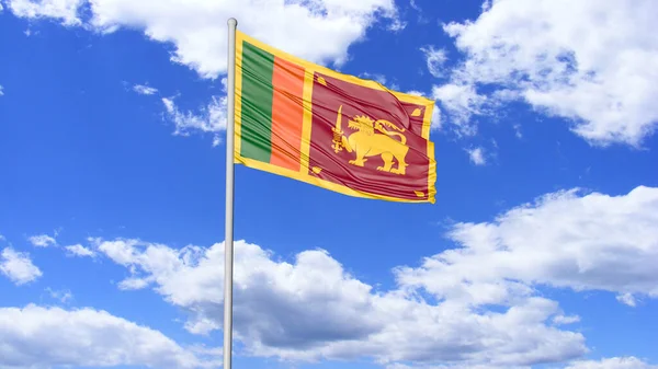 Sri Lanka National Flag Flying Image — Zdjęcie stockowe