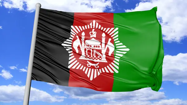 Afghanistan National Flag Flying Image — Foto de Stock