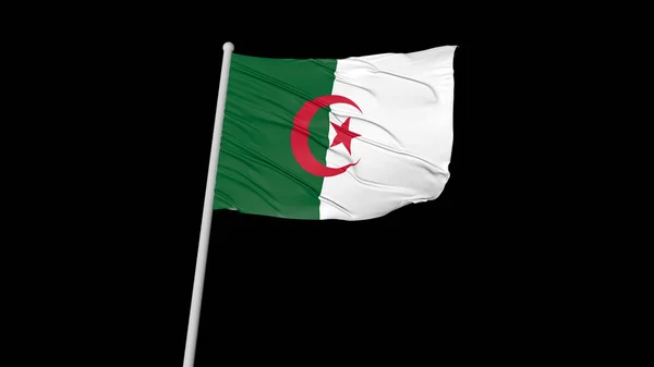 Algeria National Flag Flying Image — Zdjęcie stockowe