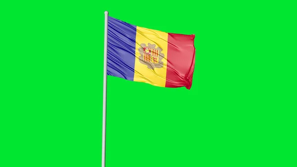 Andorra National Flag Flying Image — Photo