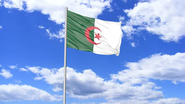 Algeria National Flag Flying Image