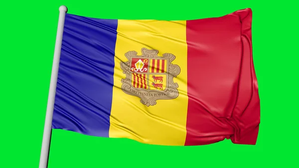 Andorra National Flag Flying Image — Stock Photo, Image