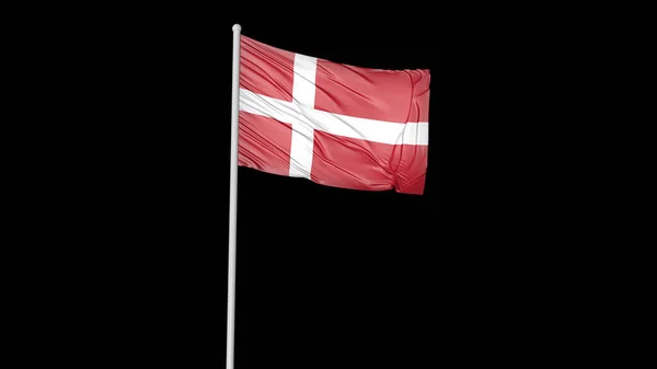 Denmark Flag Flying Image — 图库照片