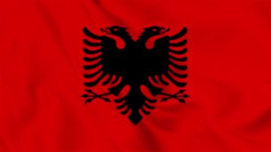 Albania National Flag Flying Video HD 4K