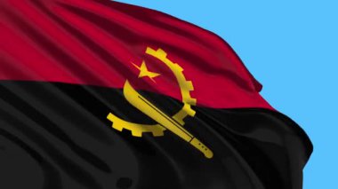 Albania National Flag Flying Video HD 4K