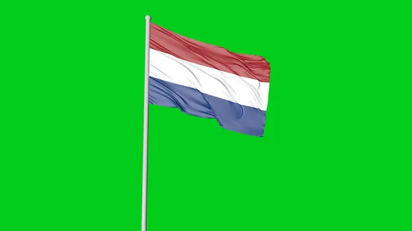 Флаг Нидерландов Развевающийся Небе — стоковое фото
