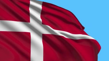Denmark flag Flying animation