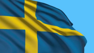 Sweden flag Flying animation
