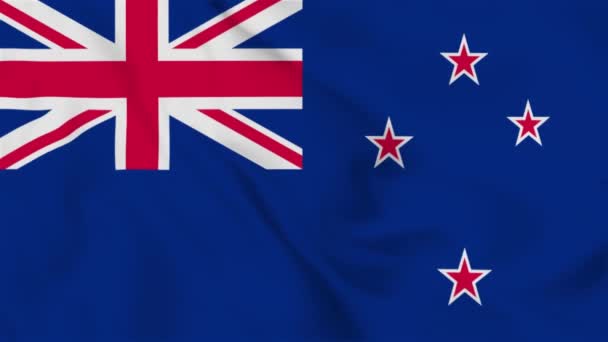 Nya Zeeland Flagga Animation — Stockvideo