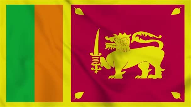 Sri Lanka Flag Flying Animation — Videoclip de stoc