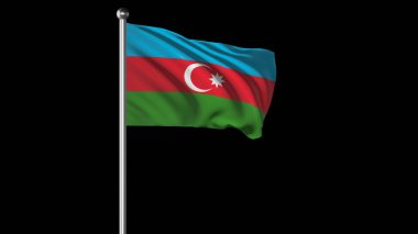 Azerbaijan National Flag Flying 4K Image