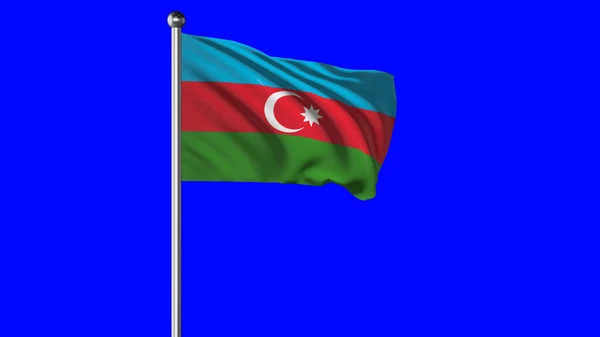 Azerbaijan National Flag Flying 4K Image