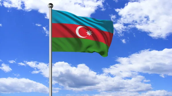 Azerbaijan National Flag Flying 4K Image