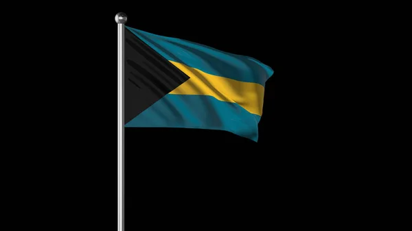 Bahamas National Flag Flying Image — Zdjęcie stockowe