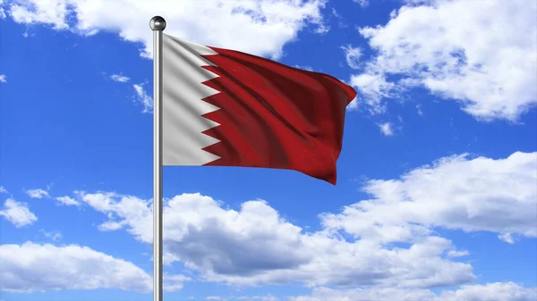 The Bahraini National Flag Flying 4K Image