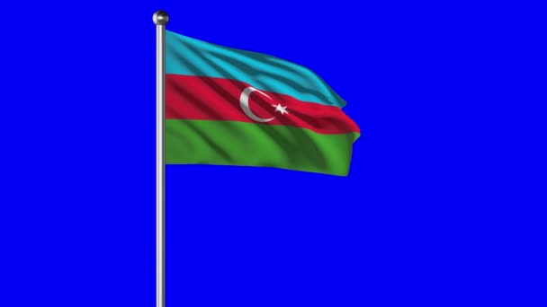 Azerbaijan Flag Flying Video — Stockvideo