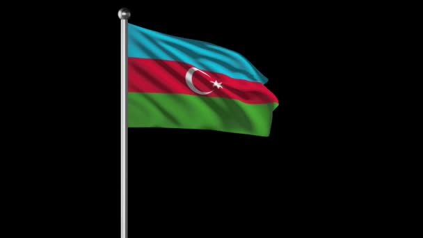 Azerbaijan Flag Flying Video — Stockvideo