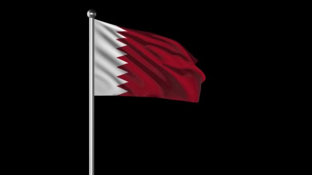Bahrain Flag Flying Video — Stock Video