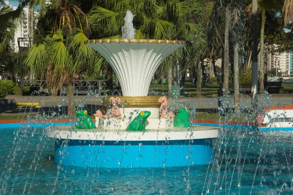 City Santos Frog Fountain Beach Gardens — Foto de Stock