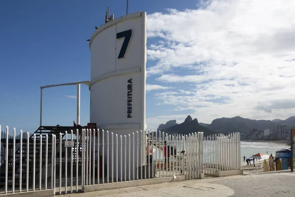 Ріо Жанейро Бразилія Травня 2022 Року Rescue Post Ipanema Beach — стокове фото