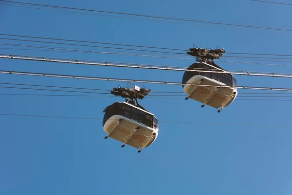 Rio Janeiro Brazil May 2022 Sugarloaf Cable Car Blue Sky — Stock fotografie